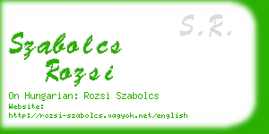 szabolcs rozsi business card